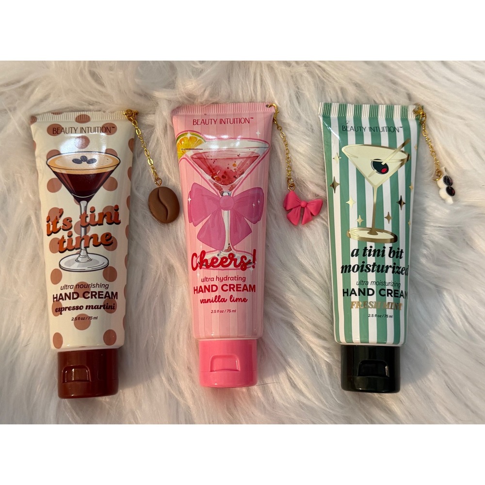 Beauty Intuition Hand Cream Trio Espresso Martini Vanilla Lime Fresh Mint 2.5oz